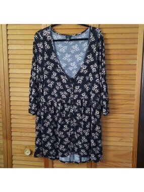 Torrid Floral Hilo Button Up Baby Doll Dress Size 1